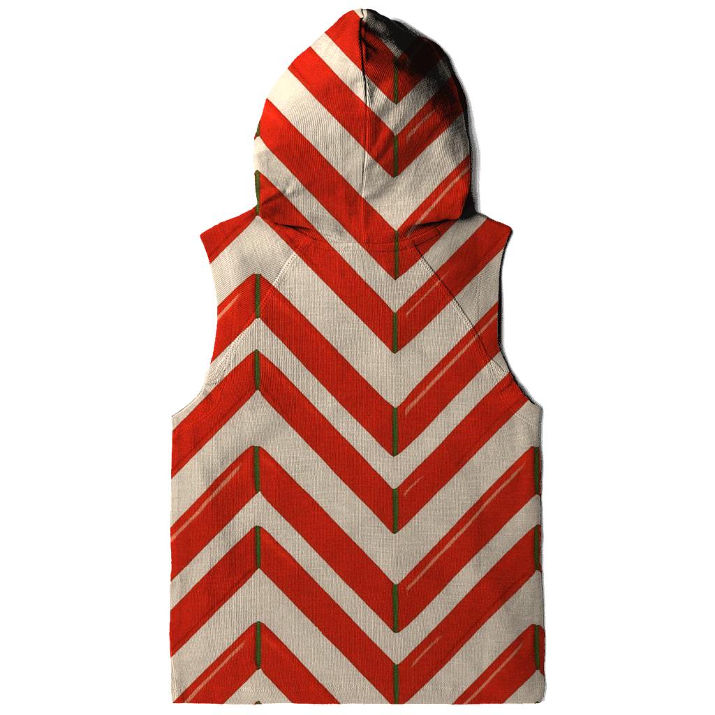 Candy Cane Chevron On Ivory Background graphic hoodies