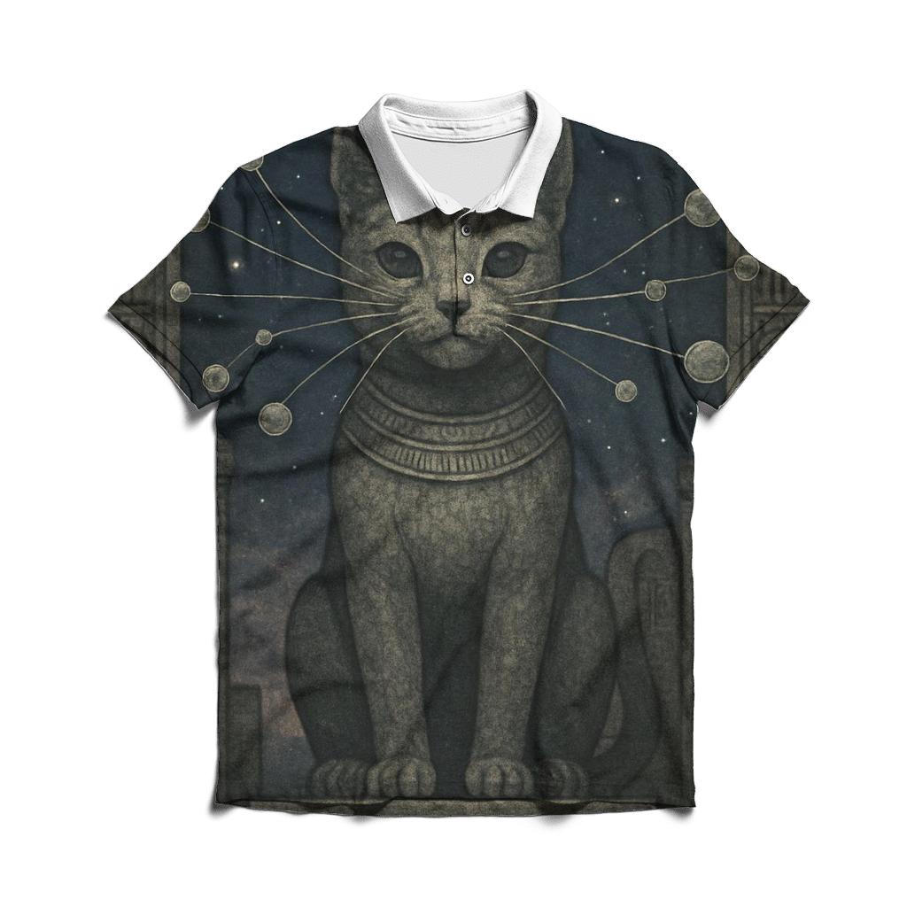 Temple Of Starlit Whiskers custom polo shirts