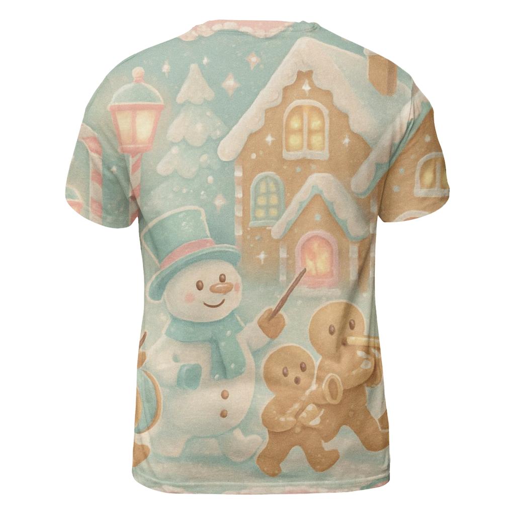Gingerbread Village Patrol unique graphic print tees