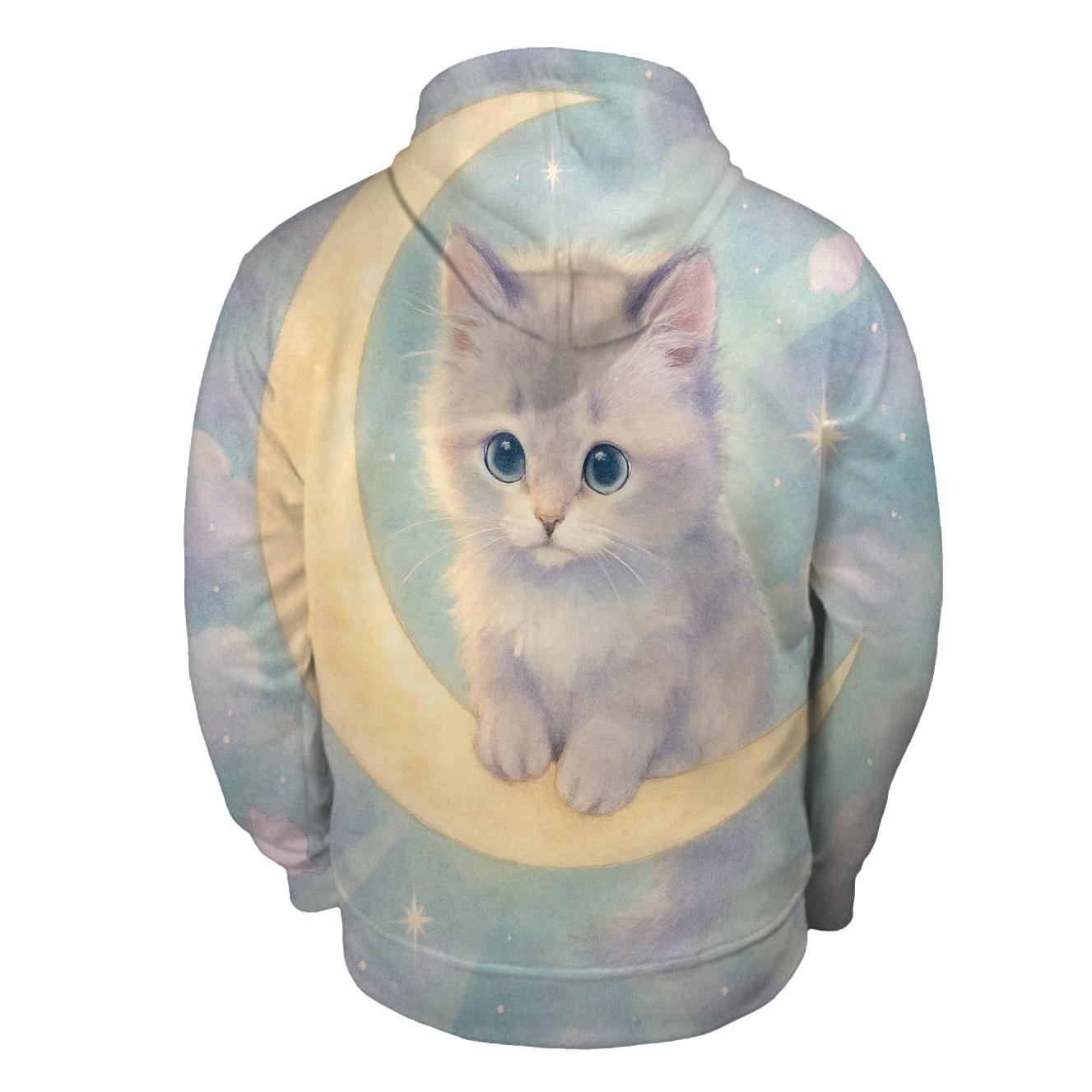 Moonlit Cloud Kitten designer hoodies