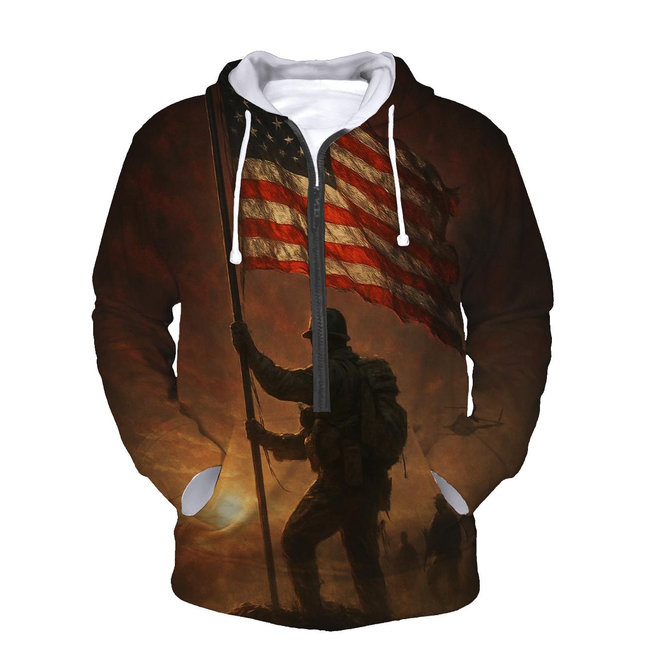 Dawn Sentinel Flag premium hoodies