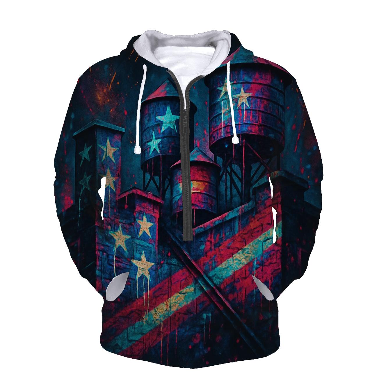 Rooftop Stripes Graffiti hoodie trends