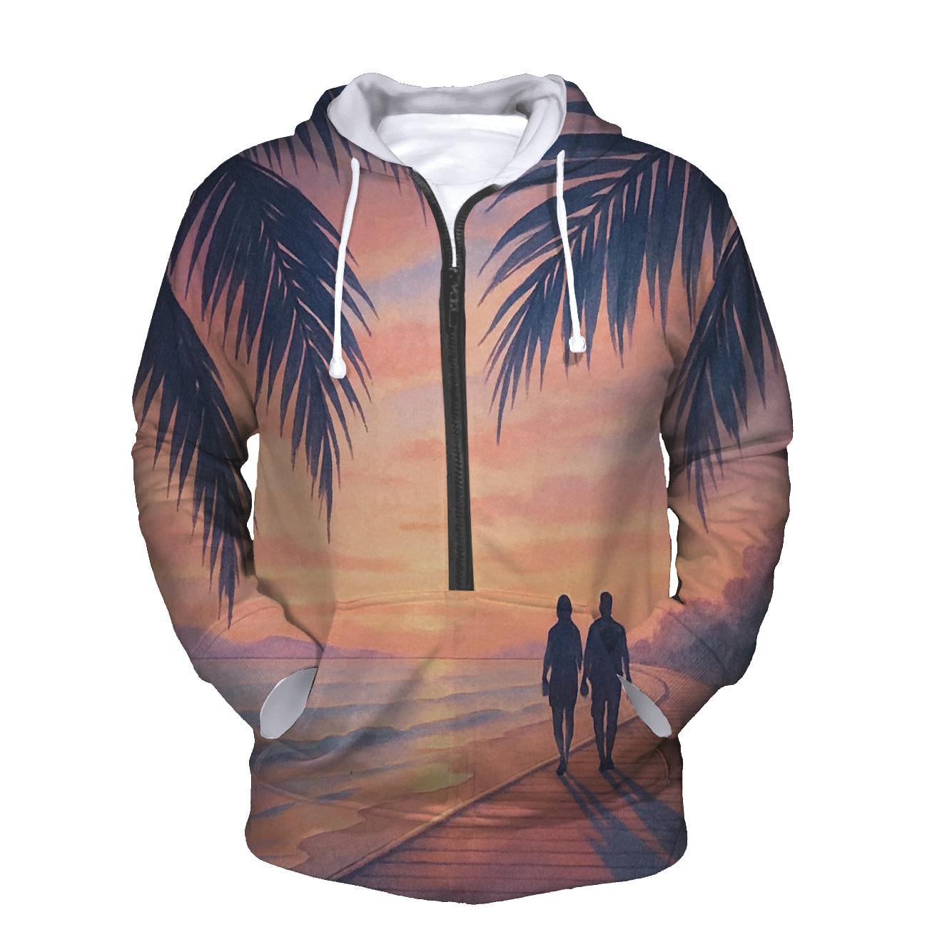 Peach Harbor Horizon zip-up hoodies