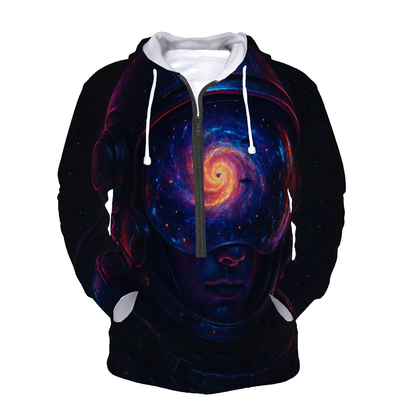 Quantum Voyager Portrait zip-up hoodies