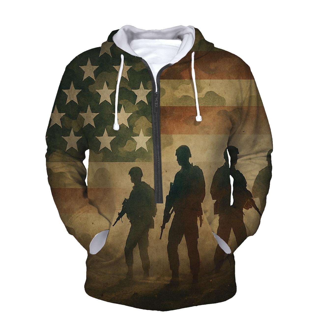 Camouflage Frontier pullover hoodies
