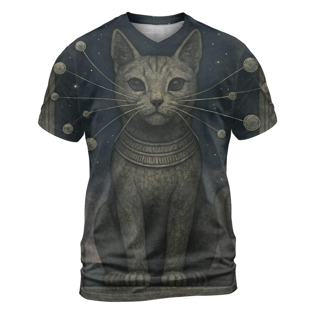 Temple Of Starlit Whiskers creative print fashion shirts