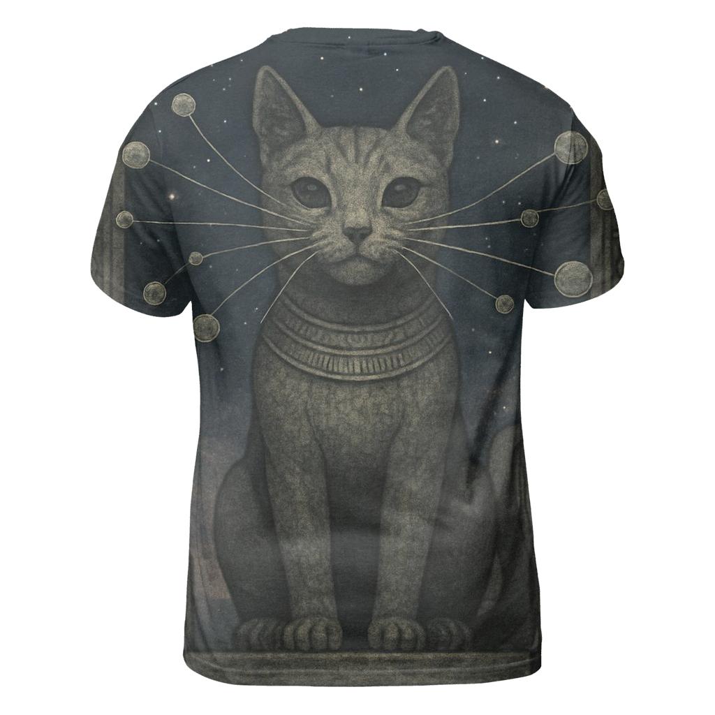 Temple Of Starlit Whiskers creative print fashion shirts