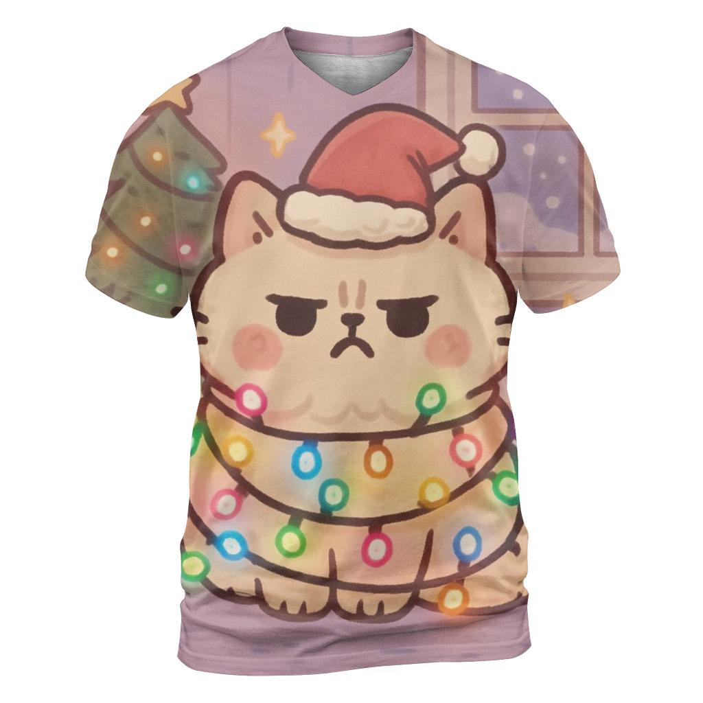 Grumpy Cat In Lights custom all-over print shirts