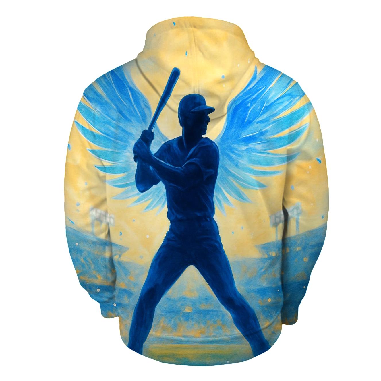 Winged Batter Silhouette lightweight hoodies