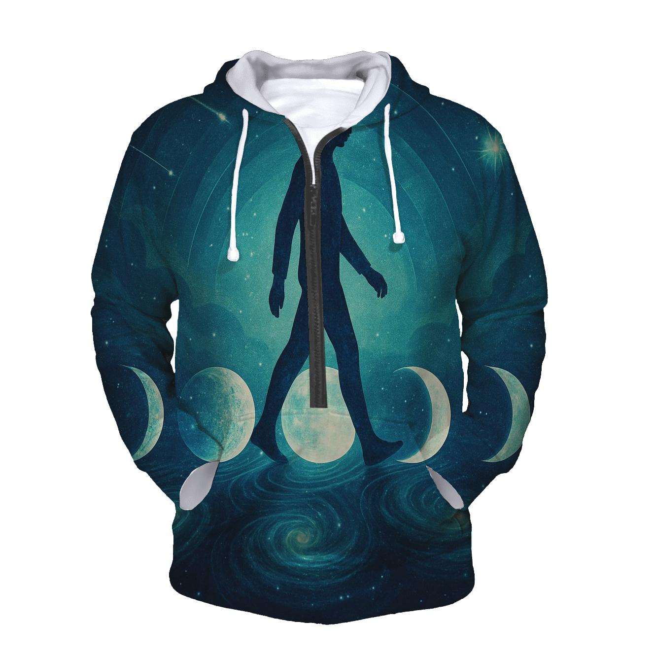 Phasewalk Moon Cycle printed hoodies