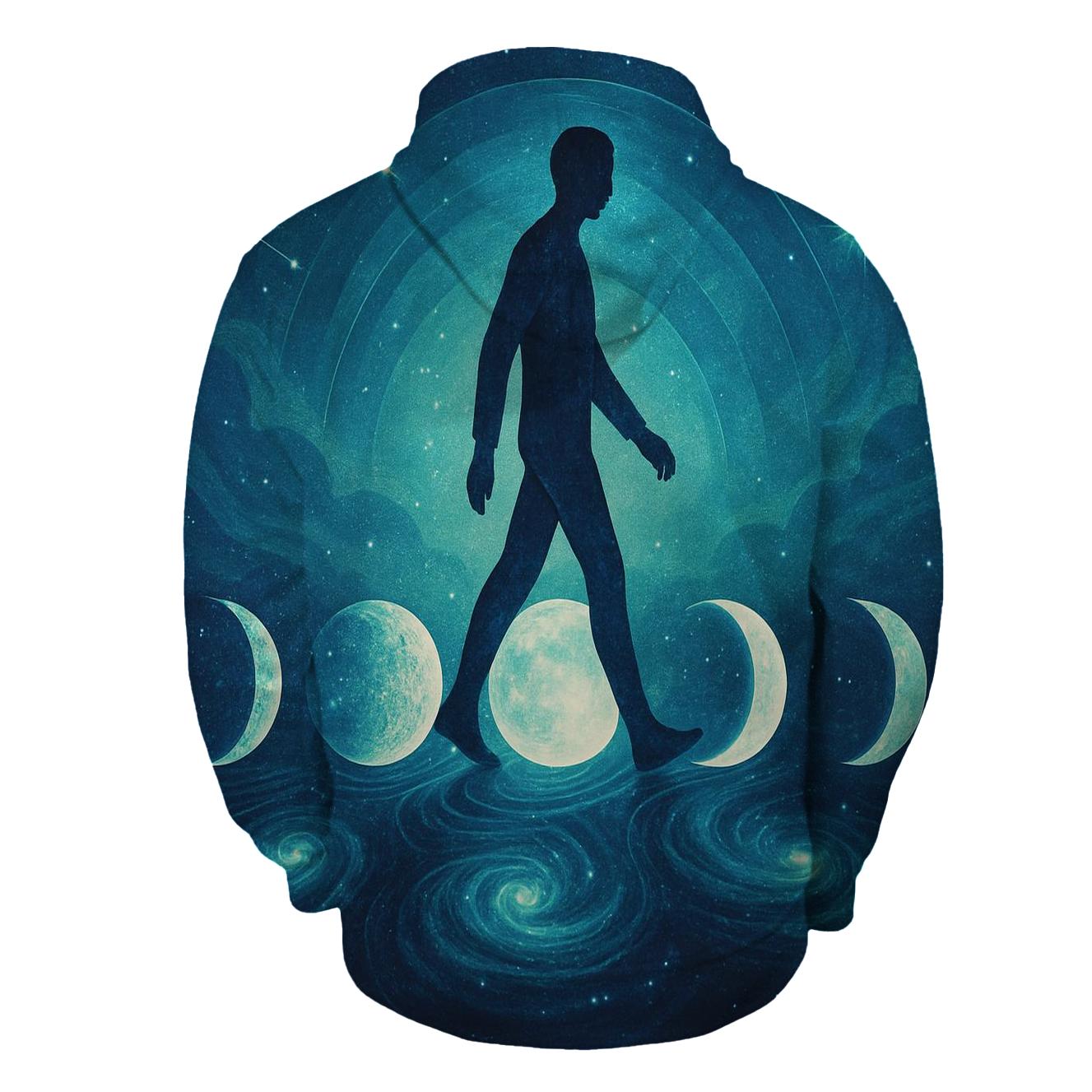 Phasewalk Moon Cycle printed hoodies