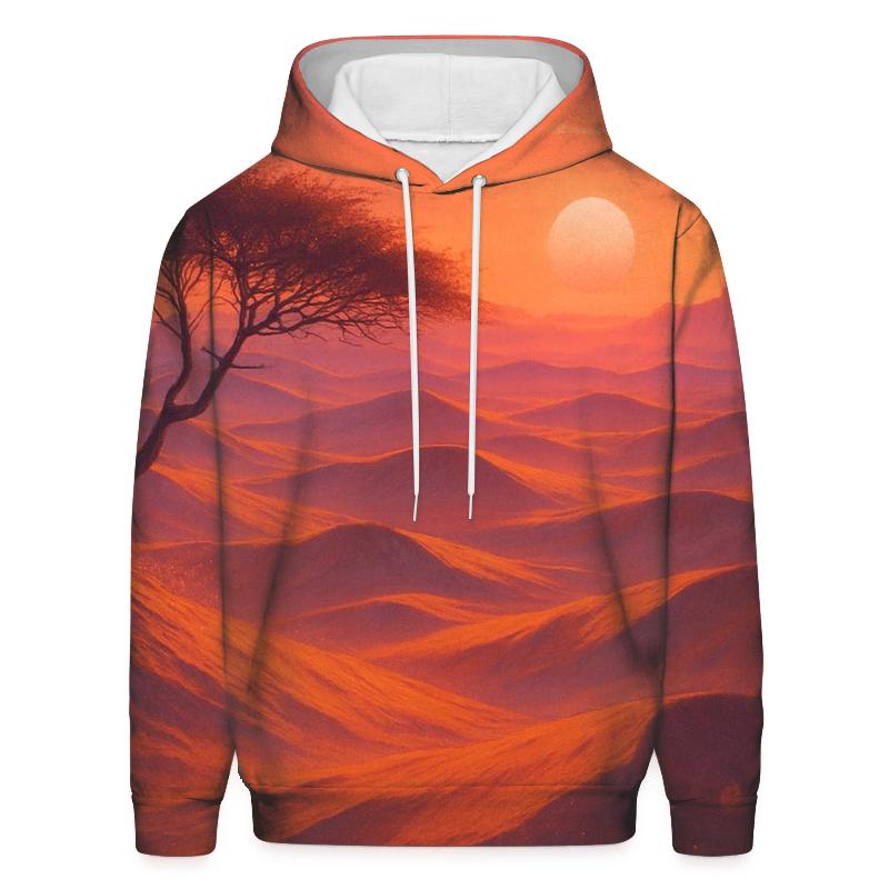 Coral Dune Twilight embroidered hoodies