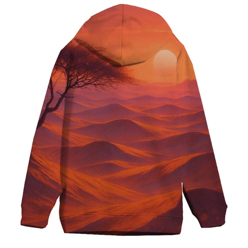Coral Dune Twilight embroidered hoodies