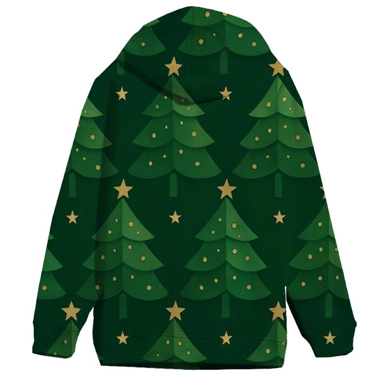 Evergreen Tree Tessellation On Green Background hoodie designs