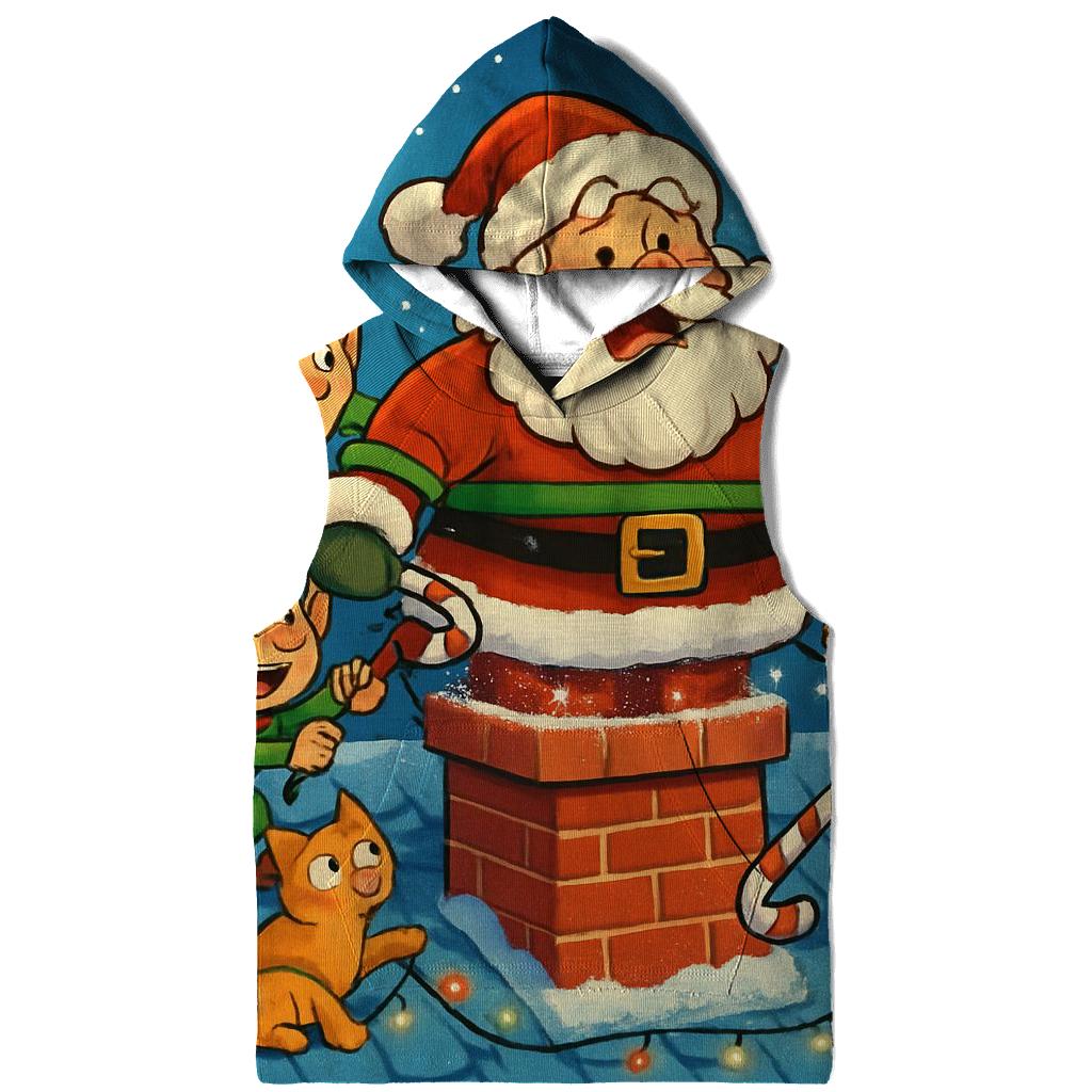 Santa Stuck Chimney Caper hoodies fashion