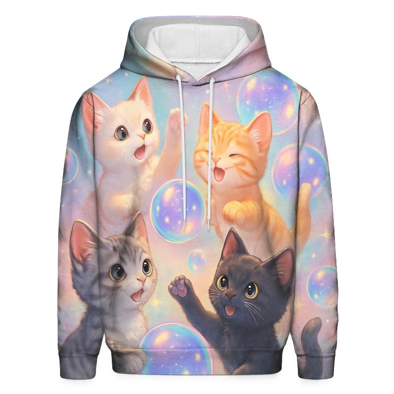 Bubble Bath Star Kittens embroidered hoodies