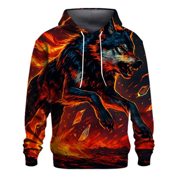Primal Flame Rider embroidered hoodies