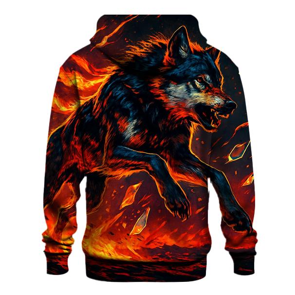 Primal Flame Rider embroidered hoodies