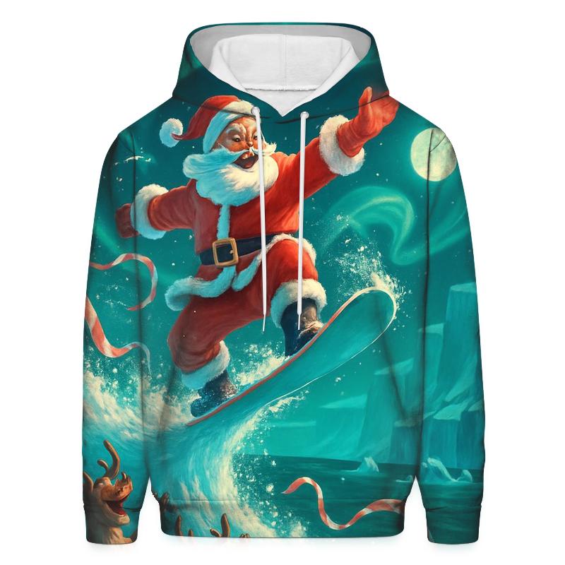 Polar Surfing Santa heavyweight hoodies