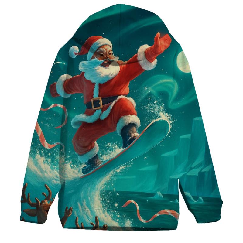 Polar Surfing Santa heavyweight hoodies