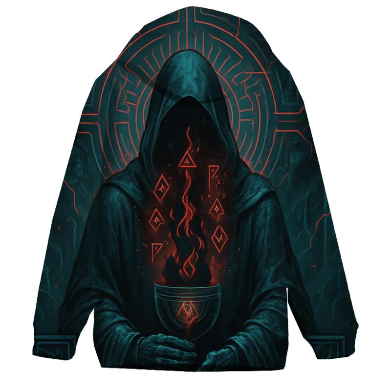 Eternal Black Flame Oracle graphic hoodies