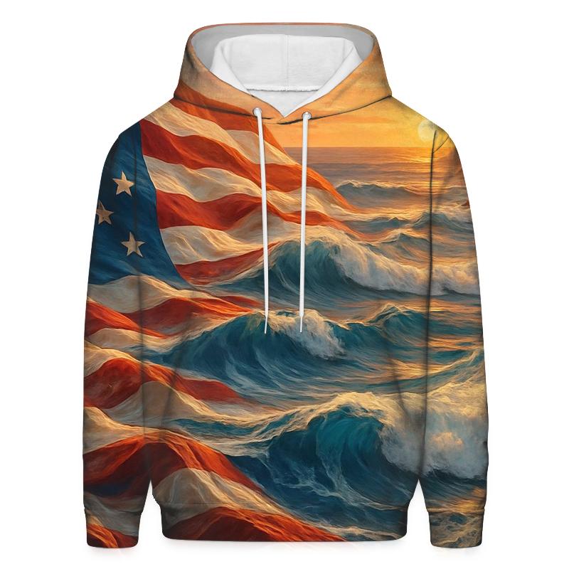 Coastline Stripes Tide zip-up hoodies