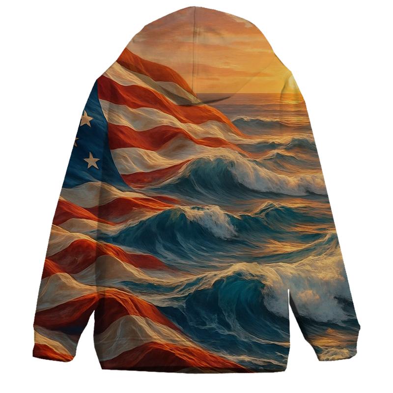 Coastline Stripes Tide zip-up hoodies