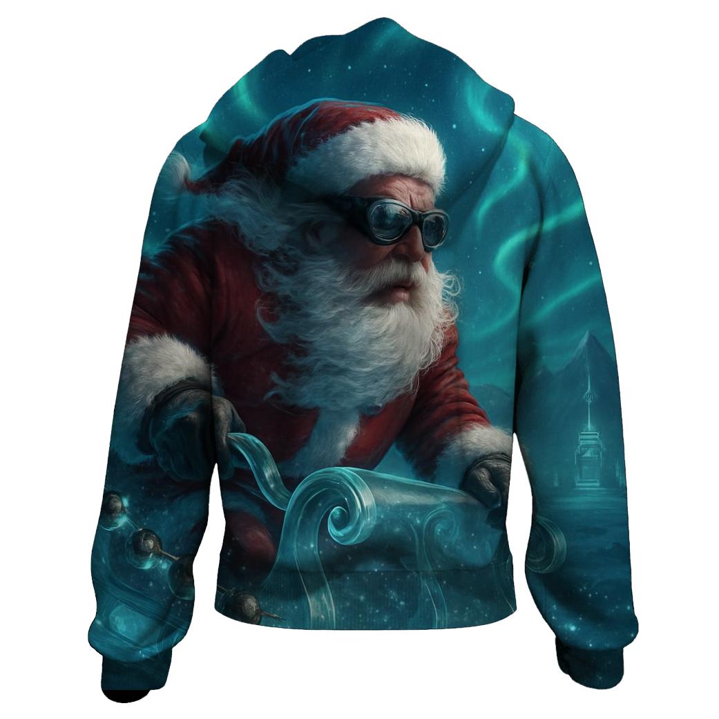 Aurora Sleigh Rider Santa zip-up hoodies