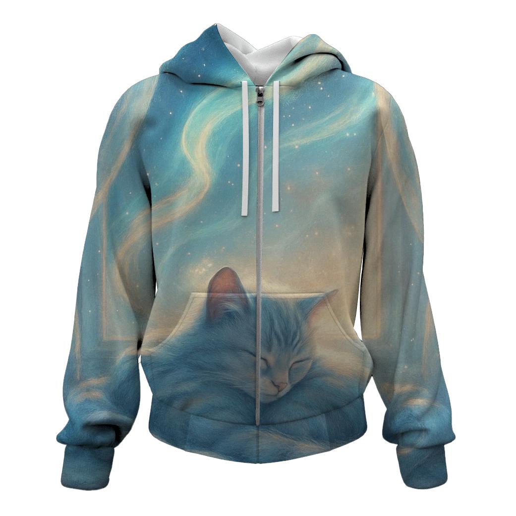 Aurora Window Naps printed hoodies