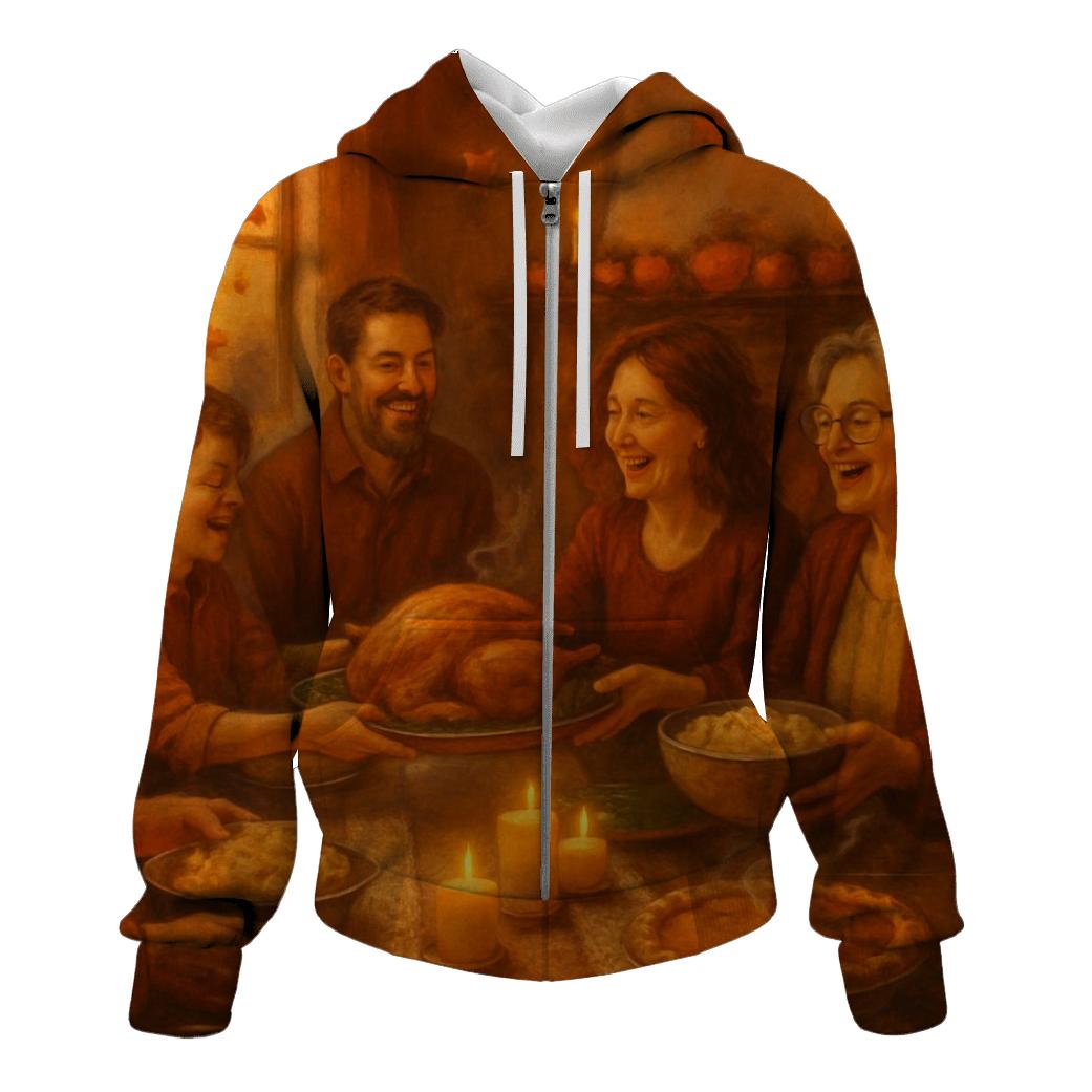 Harvest Hearth Gathering premium hoodies