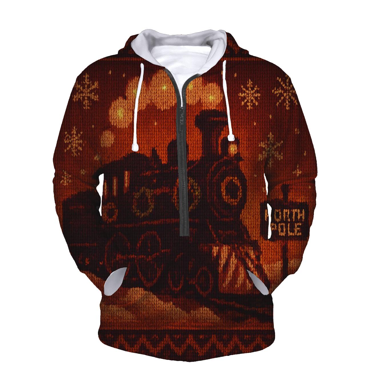 North Pole Express Poster heavyweight hoodies