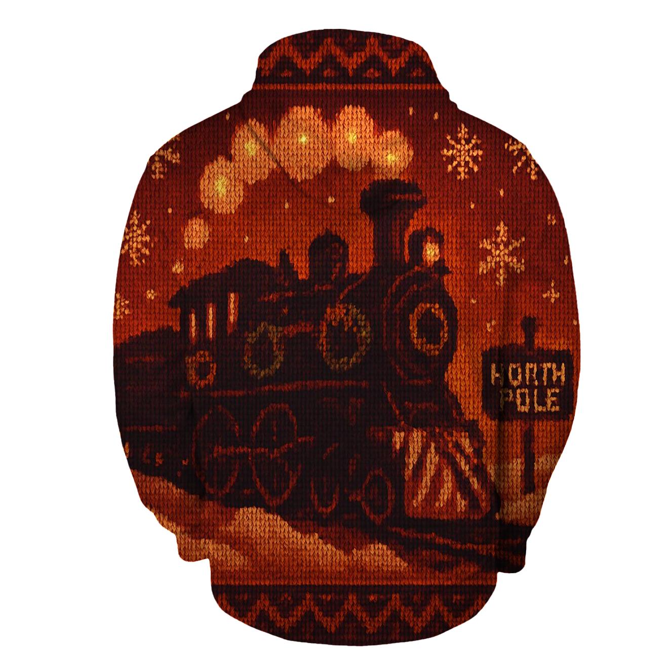 North Pole Express Poster heavyweight hoodies