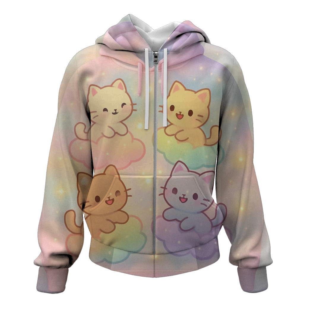 Cloud Carousel Kittens hoodies fashion