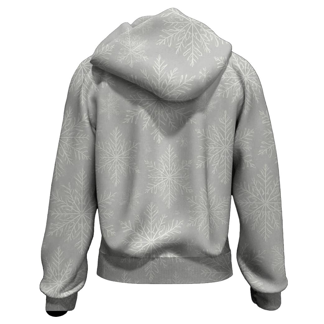 Snowflake Radial On Light Gray Background hoodie styles