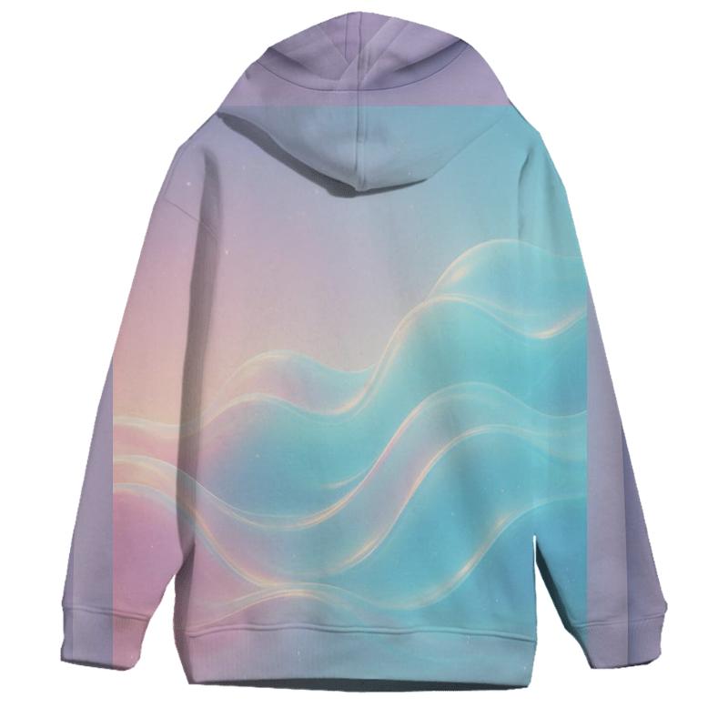 Aurora Wave Gradient pullover hoodies