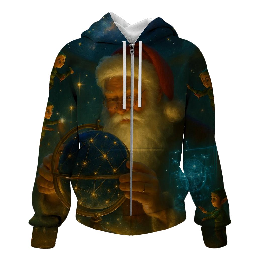 Starlight Workshop Santa zip-up hoodies