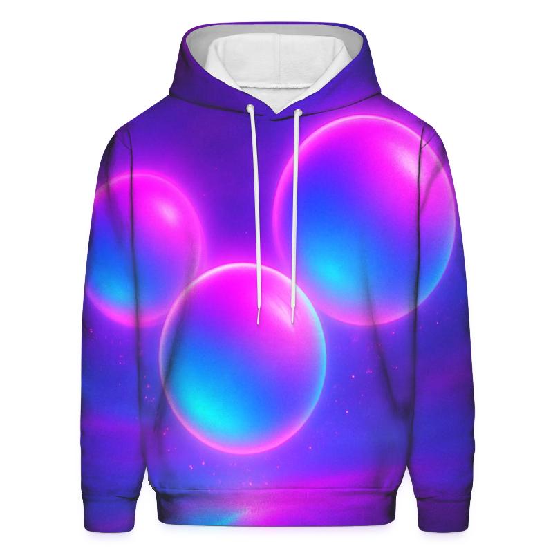 Neon Drift Orbs zip-up hoodies