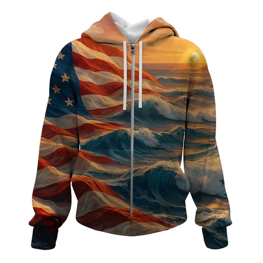 Coastline Stripes Tide premium hoodies