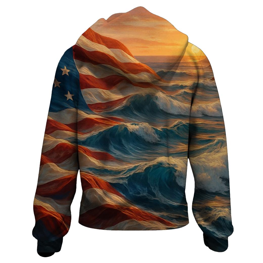 Coastline Stripes Tide premium hoodies