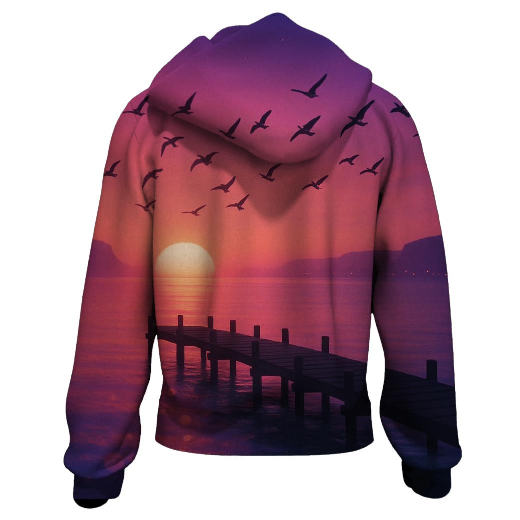 Auroral Pier Silhouette designer hoodies