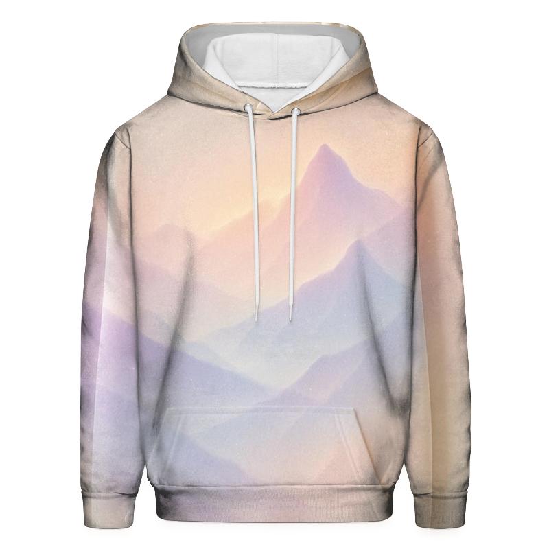 Pastel Mist Peaks custom hoodies