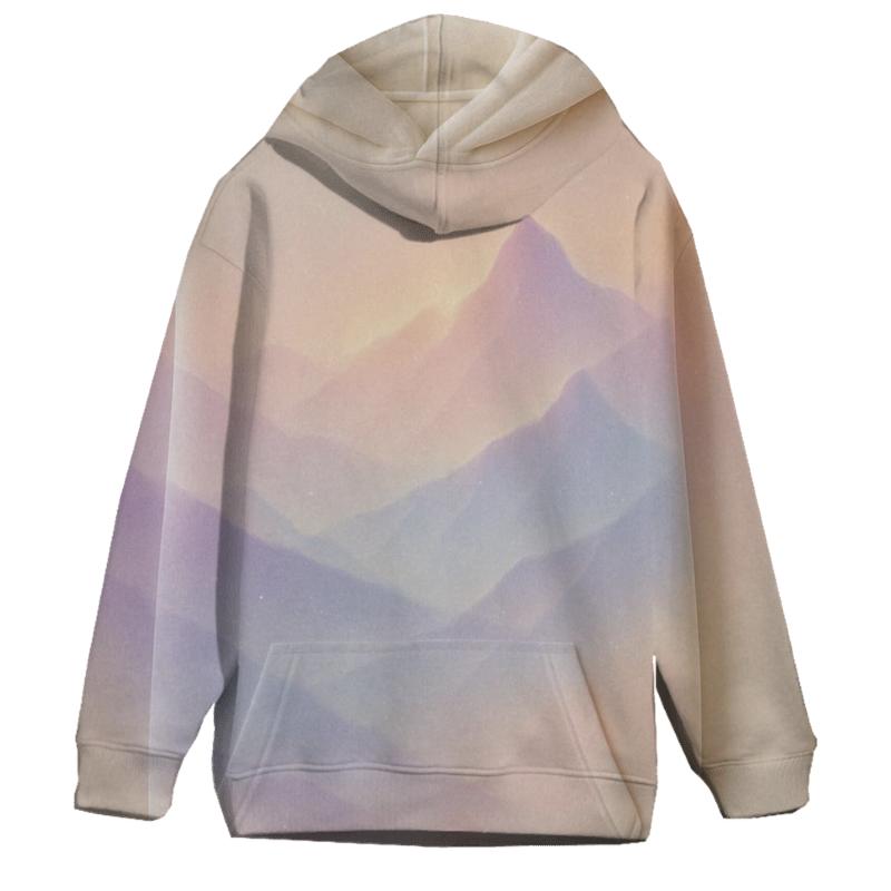 Pastel Mist Peaks custom hoodies