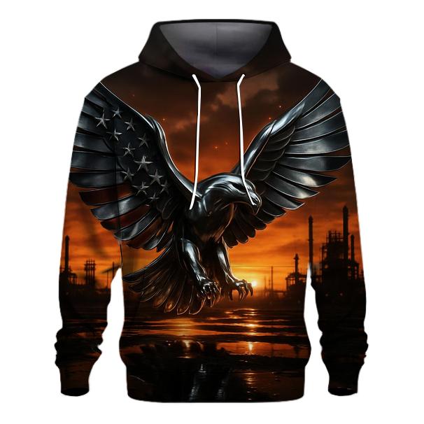 Iron Eagle Reflection printed hoodies