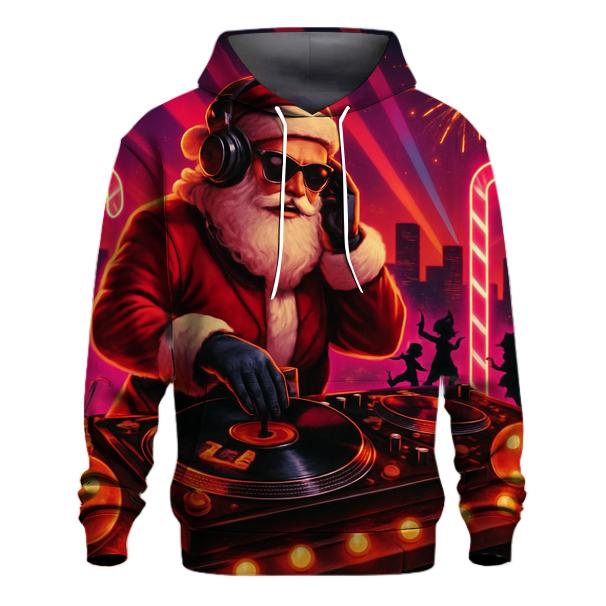 Synthwave Santa DJ hoodies fashion
