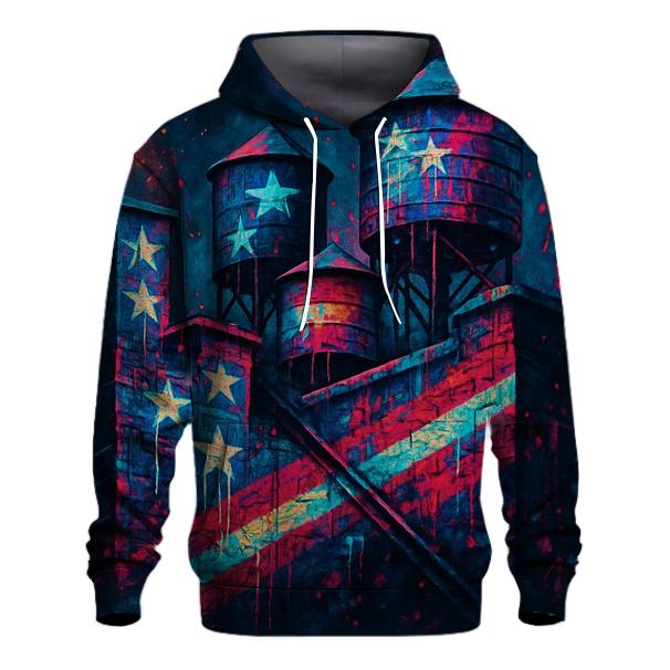Rooftop Stripes Graffiti hoodies fashion