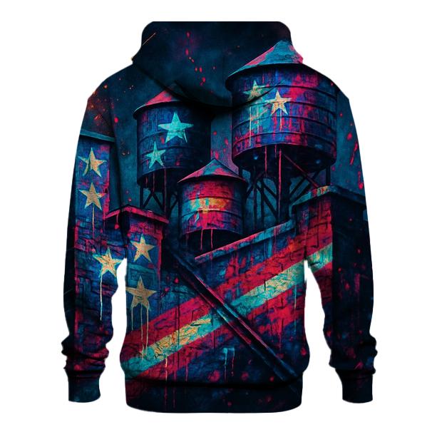 Rooftop Stripes Graffiti hoodies fashion
