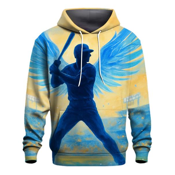 Winged Batter Silhouette premium hoodies