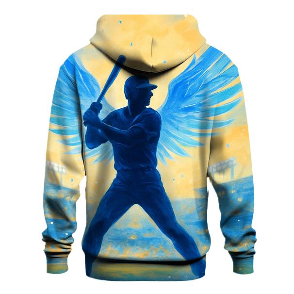 Winged Batter Silhouette premium hoodies