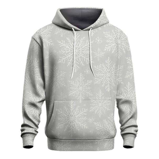 Snowflake Radial On Light Gray Background heavyweight hoodies