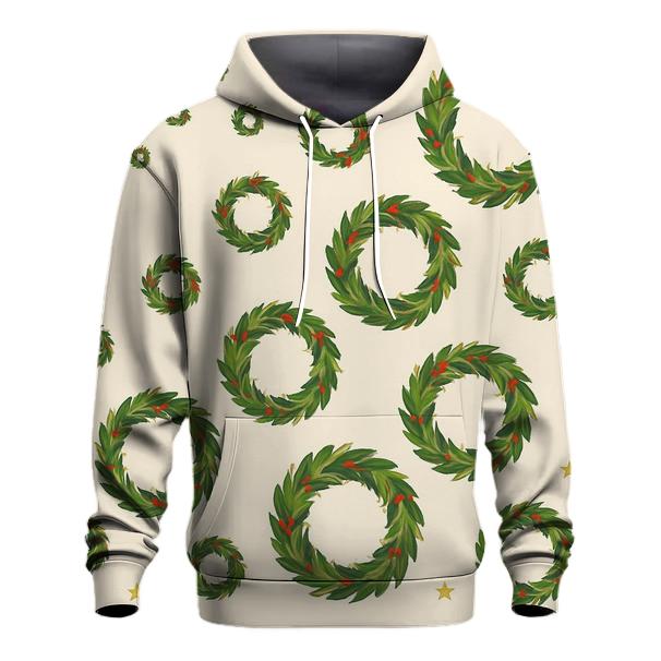 Wreath Motif Progression On Ivory Background pullover hoodies